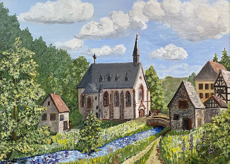 Klosteranlage vom Kreuzweg aus